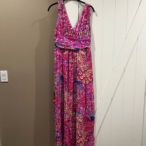 GUC Lilly Pulitzer Lilly’s Lagoon Maxi Dress Sz L